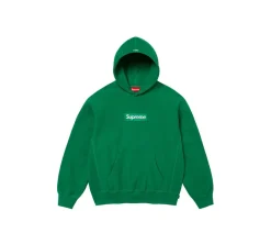 Supreme Box Logo Hooded Sweatshirt (FW24) - Green