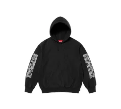 Supreme Collegiate Sleeve Hooded Sweatshirt - Black