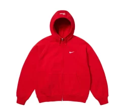 Supreme Nike Zip Up Hooded Sweatshirt - Red