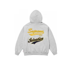 Supreme Salvation Zip Up Hooded Sweatshirt - Heather Grey