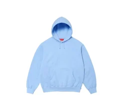 Supreme Satin Applique Hooded Sweatshirt (FW24) - Light Blue