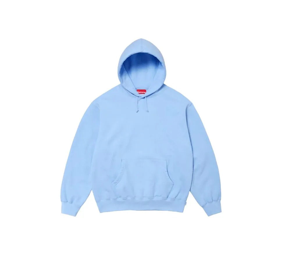 Supreme Satin Applique Hooded Sweatshirt (FW24) - Light Blue