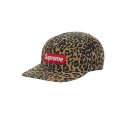 Supreme Washed Chino Twill Camp Cap (FW23) - Leopard