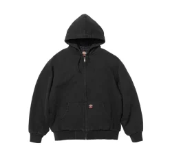 Supreme x Dickies Quilted Lined Zip Up Hooded Sweatshirt - Black