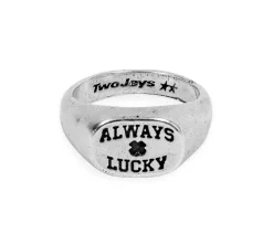 TwoJeys &&™ Always Lucky Signet - 12 Microns Silver Bath