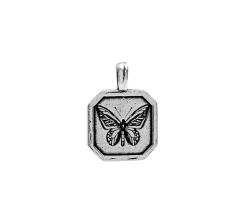 TwoJeys &&™ Butterfly Effect Charm - 12 microns silver plated pendant