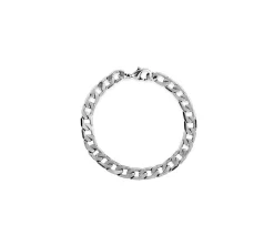 TwoJeys &&™ Cuban Bracelet - 12 microns silver plated pendant