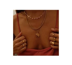 TwoJeys &&™ Cupid Necklace - 925 Silver Chain w/ 3 Microns Gold Plated