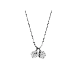 TwoJeys &&™ Dice Necklace - 925 Sliver Chain
