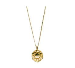 TwoJeys &&™ Endlessly Sun Necklace - High quality 3 micron gold bath