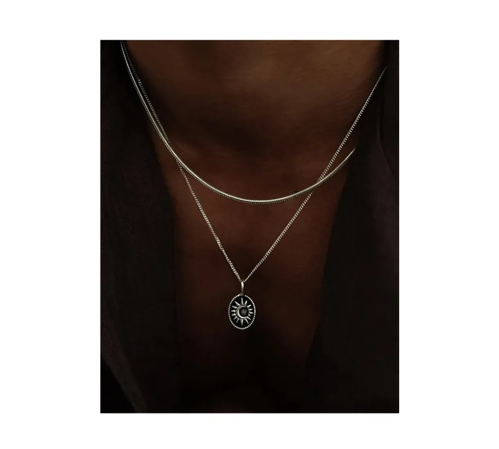 TwoJeys &&™ Midnight Necklace - 12 Microns Silver Plated