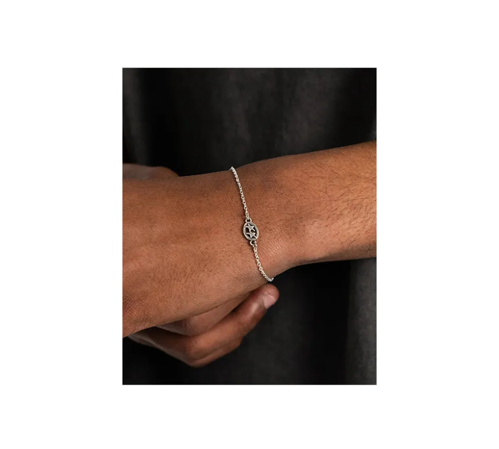 TwoJeys &&™ Mini Superstar Bracelet - 925 Sliver Chain w/ 12 microns silver plated