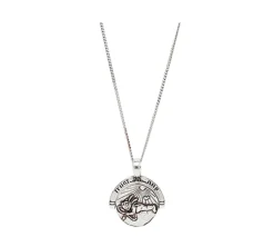TwoJeys &&™ Saints & Sinners Necklace - 925 Silver Chain w/ 12 Microns Silver Plated