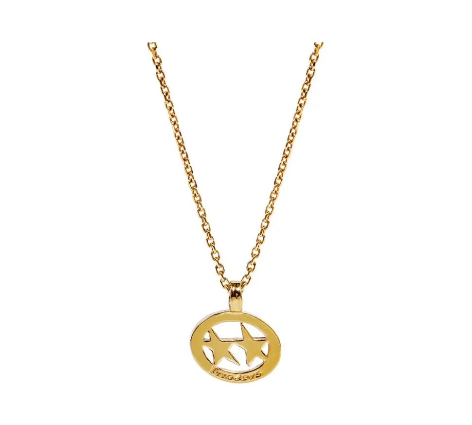 TwoJeys &&™ Superstar Necklace - High Quality 3 Micron Gold Bath