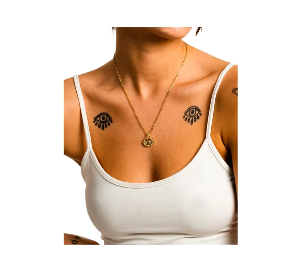 TwoJeys &&™ Superstar Necklace - High Quality 3 Micron Gold Bath
