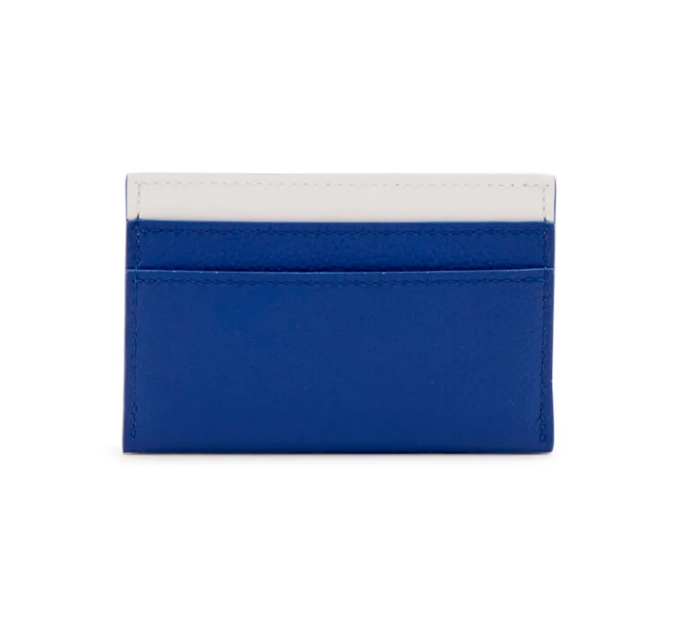 Virgil Abloh Cowhide Everyday LV Double Card Holder - Blue and White
