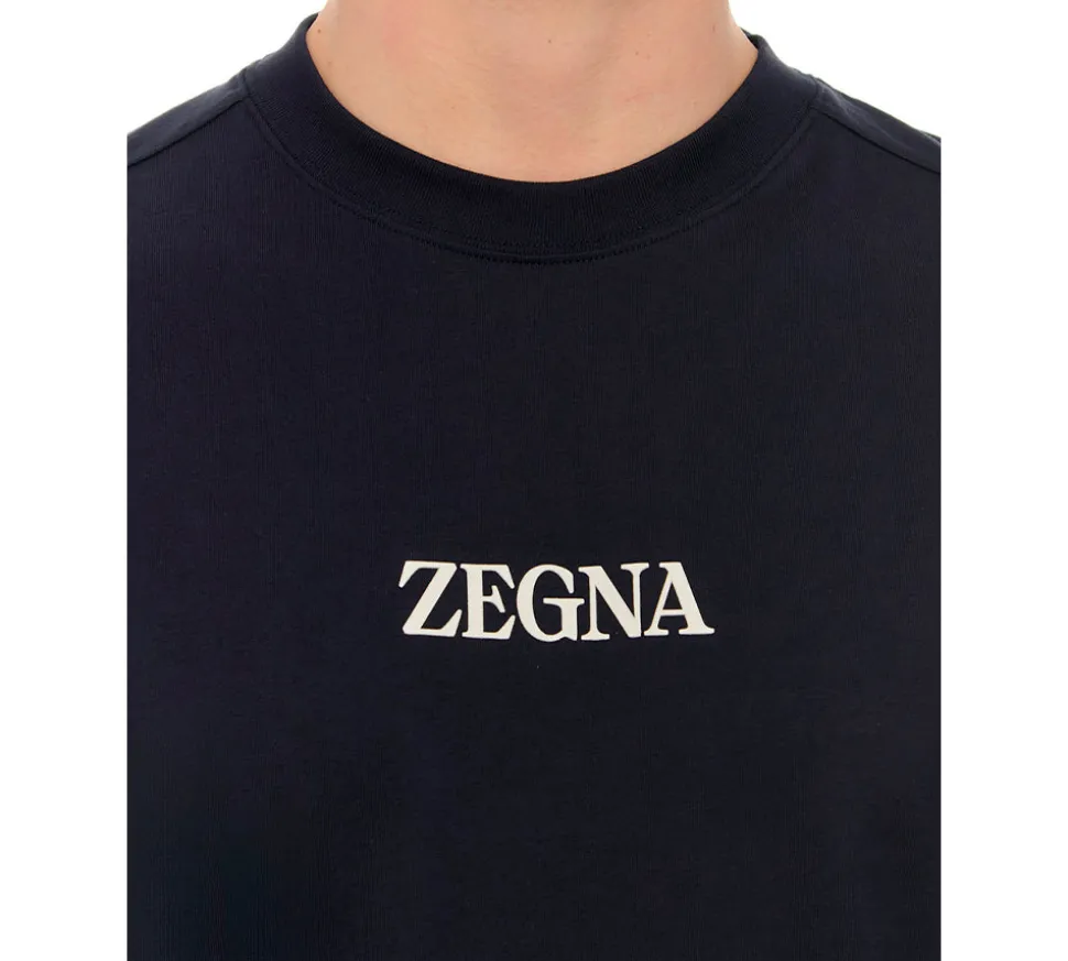 ZEGNA #UseTheExisting™ Cotton T-shirt - Navy
