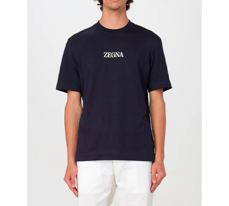 ZEGNA #UseTheExisting™ Cotton T-shirt - Navy